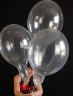 10 x grosse Belbal 14 Luftballons *NUR KRISTALLKLAR* ONLY CRYSTAL