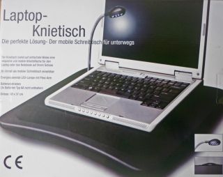 Laptoptisch mit LED Licht Laptop Notebook Tisch Knietisch Knietablett
