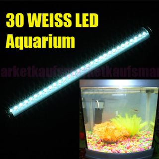NEU Weiss 30 LED Mondlicht Aquarium Lampe Wasserdicht $