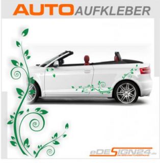 E7 Blumen Ranke Sticker Aufkleber f. Mercedes BMW Golf