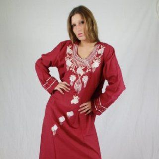 Damen Kaftan Hauskleid aus 1001 Nacht, Größe M , bordeux