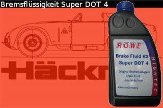 Bremsflüssigkeit Brake Fluid RS Super DOT 4 ROWE VW TL 766 MB 331.0