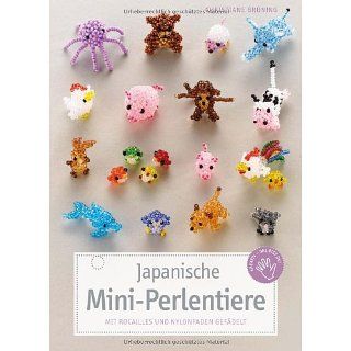 Japanische Mini Perlentiere Mit Rocailles und Nylonfaden gefädelt