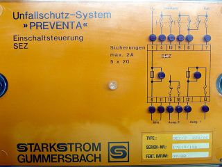 Einschaltsteuerung SEZ Preventa Unfallschutz Sys. X293