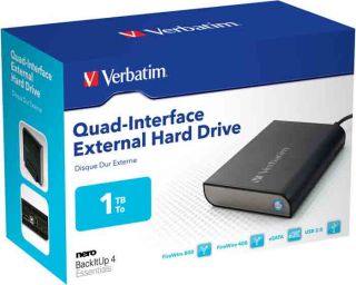 Verbatim externe Festplatte 8,9 cm (3,5 Zoll) 1 TB Quad Interface USB