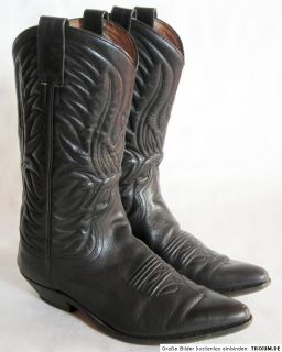 Cowboystiefel Stiefel Leder 41 Schwarz BUFFALO Vintage Westernstiefel