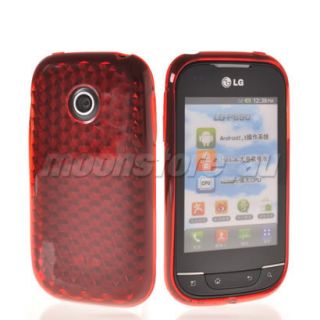 SOFT GEL TPU SILICONE CASE COVER FOR LG P690 OPTIMUS NET RED