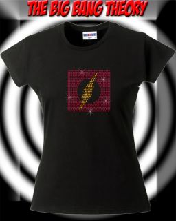 Strass T Shirt The Big Bang Theory Strass Logo Flash