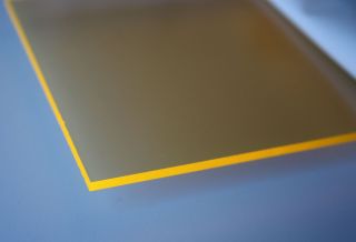 Platte Acrylglas fluoreszierend gelb orange 73x320x3mm