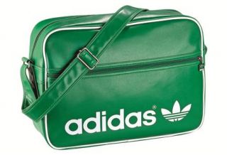 Adidas Originals AC Airline Bag Tasche Grün Weiß Neu X25404
