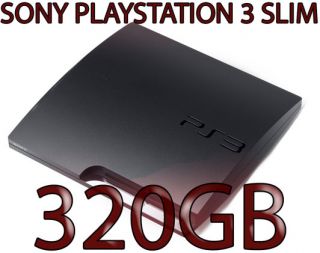 SONY Playstation 3 SLIM Konsole   320GB + 2 Controller FULL HD BLU RAY