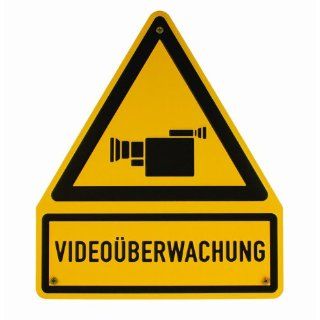 Aluminium Schild Videoüberwachung 237x200 mm geprägt Warnschild