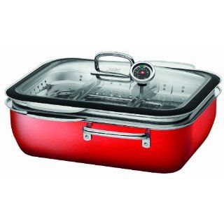 Silit 1738174831 Dampfgarer mit Deckel 34 cm ecompact Energy Red