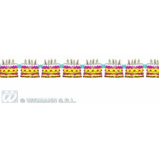 Party Girlande Geburtstagstorte mit Kerzen 3 m Küche