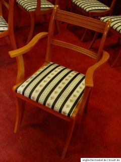 Regency Esstisch & 6 Stühle in Eibe