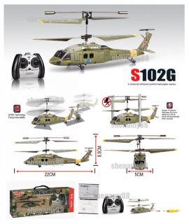 Syma S102G 3CH UH 60 Black Hawk RC Gyro MINI Helicopter