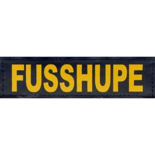 FUSSHUPE 2xLogos klein gelb für Julius K9 / Logo Klettlogo