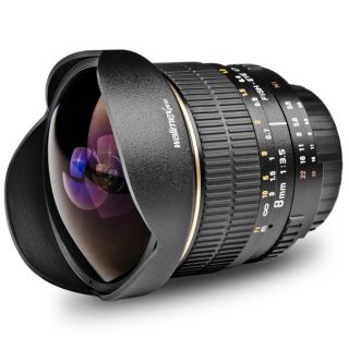 walimex pro Fisheye Objektiv für Canon EOS 8mm / f 3,5 Weitwinkel