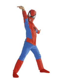 Original Spiderman Zweiteiler mit Haubenmaske aus 100 % Baumwolle