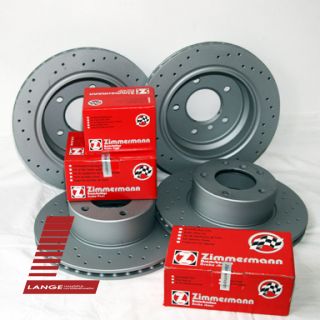 Zimmermann KIT Bremsen Beläge Backen Warnkont BMW E60 E61 324mm VA