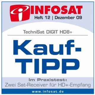 TechniSat DIGIT HD8+ HDTV Sat Receiver (HDMI, 2x Scart, 2x USB 2.0