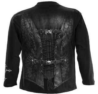 Gothic Biker Metal T Shirt Hemd Longsleeve Pirat Vampir schwarz XL Neu