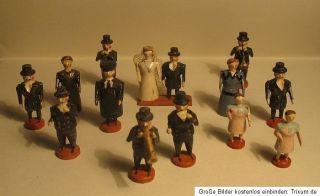 ERZGEBIRGE Miniaturen BRAUTZUG 14 Figuren MAX RAMM 1871 1946 Seiffen