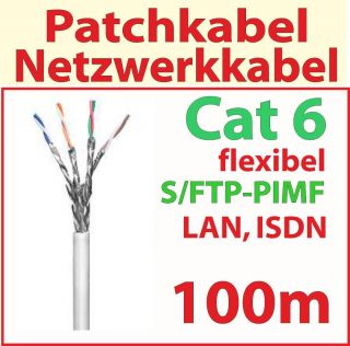 100 m Patchkabel  Netzwerkkabel Cat6 1m/€0,349 S/FTP PIMFFlexibel