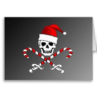 Pirate Jolly Roger Santa Christmas Card 2