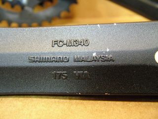 NOS Shimano Acera Crankset (FC M340) w/175mm Crankarms and 42x32x22