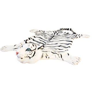 Flauschiger Tiger Teppich Tigerfell in weiss 135cm 