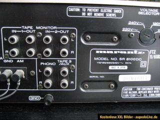 Marantz SR 8100 DC CompuTuner Stereo Receiver   reparaturbedürftig