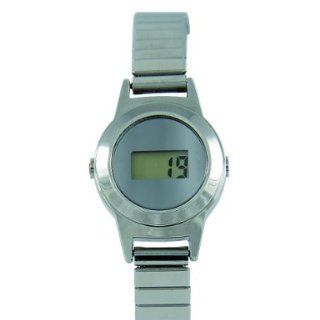SIX Damen Armbanduhr mit Digitalanzeige und elastischem Metallarmband