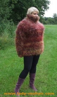 Mohair soft X  FUZZY SWEATER PULLOVER T NECK L XXL