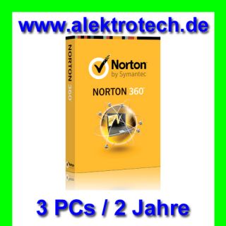 Norton 360   3PCs / 2 Jahre Internet Antivirus Schutz   Product Key