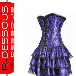 Corsagekleid Mini Kleid Corsage lila Petticoat #361#