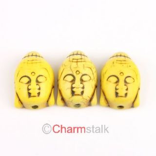 Gelb Buddha Künstlich hergestellt Türkis Beads Perlen 110110