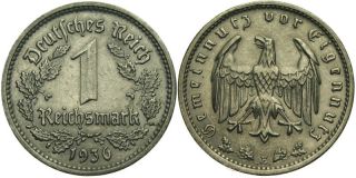 B546 J. 354 Drittes Reich 1 Reichsmark 1936 E