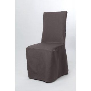 Elegante Stuhlhusse mit Reissverschluss Farbe Grau / Anthrazit 