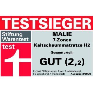 MALIE TESTSIEGER 1000247412 7  Zonen Kaltschaummatratze H2 140/200 cm