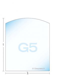 DURAFLAMM® Glasplatte Bodenplatte Funkenschutzplatte Kamin G5