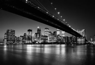 Fototapete MANHATTAN SKYLINE New York by night 366x254