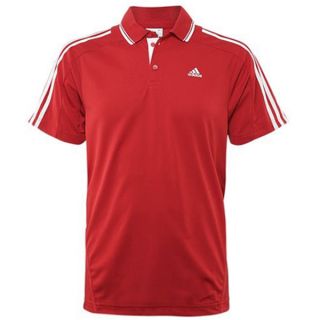 Herren T Shirt Adidas Response Traditionell Polo Hemd Rot Weiß S M L