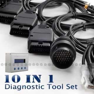 10 in 1 Diagnose Adapter 2 Kabel Stecker VGA zu OBD2 OBDII set 16pin