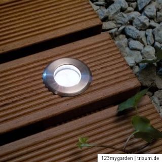 WPC Holz Terrasse Terrassendielen Dielen LED Bodenstrahler Spots