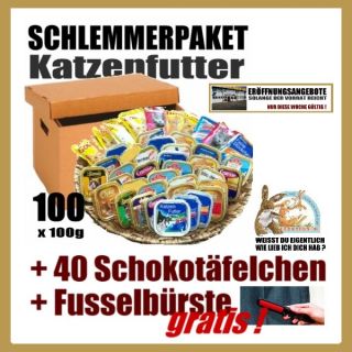 Katzenfutter Schlemmerpaket 100 x 100g Eröffnungsangebot