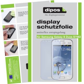 2x Samsung Galaxy S Duos S7562 Schutzfolie matt Displayschutz Folie