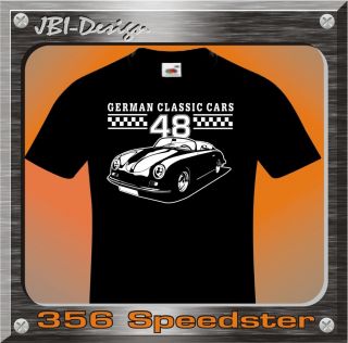 Shirt Shirt mit Oldtimer Porsche 356 Speedster Dean