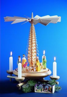 Weihnachtspyramide Krippe + Krippenfiguren Pyramide NEU 085/367