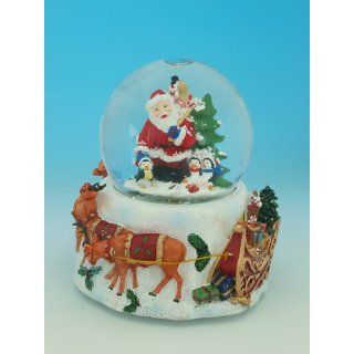 Schneekugel Santa mit SELBSTSCHNEIENDER Funktion und Melodie 